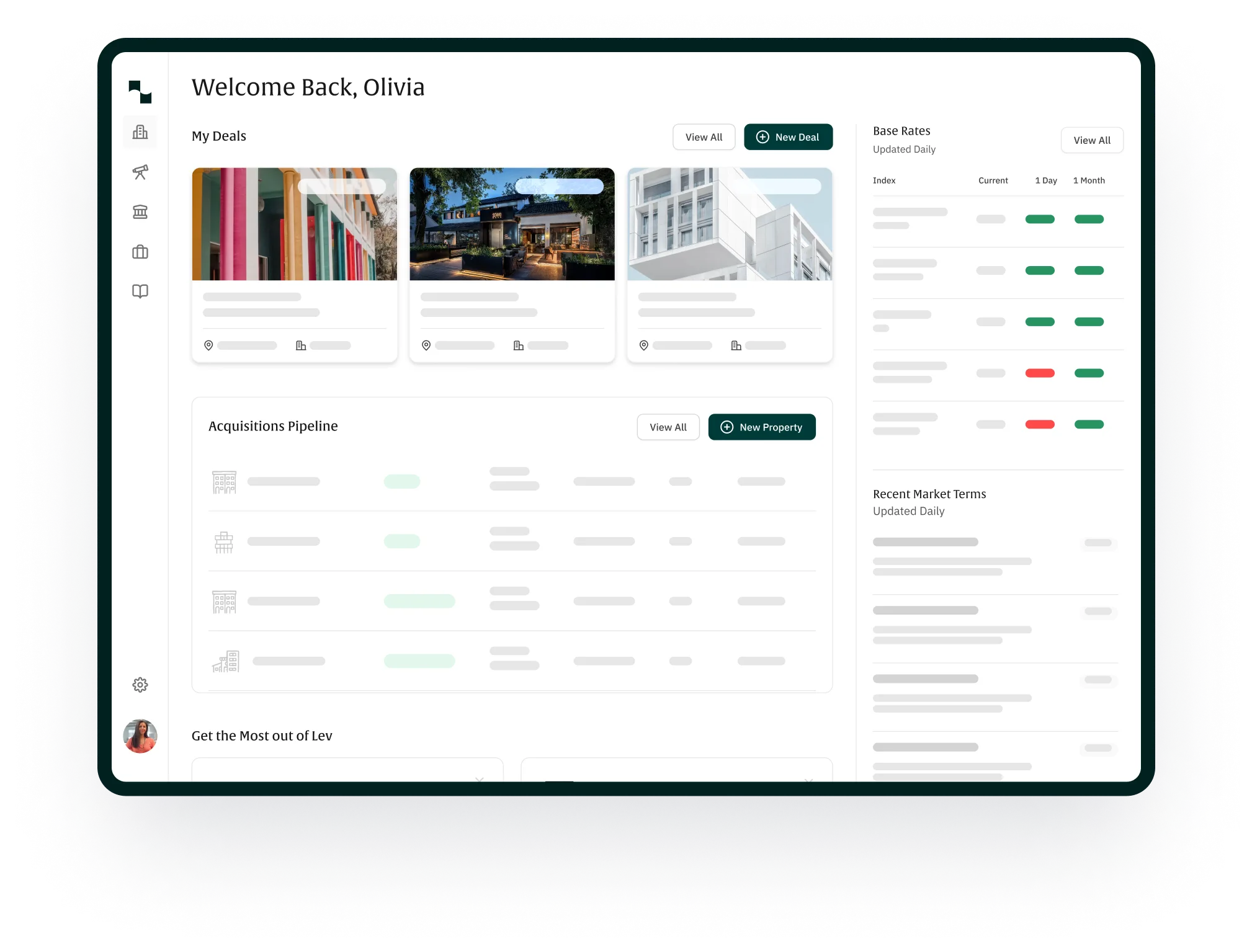 Lev Dashboard