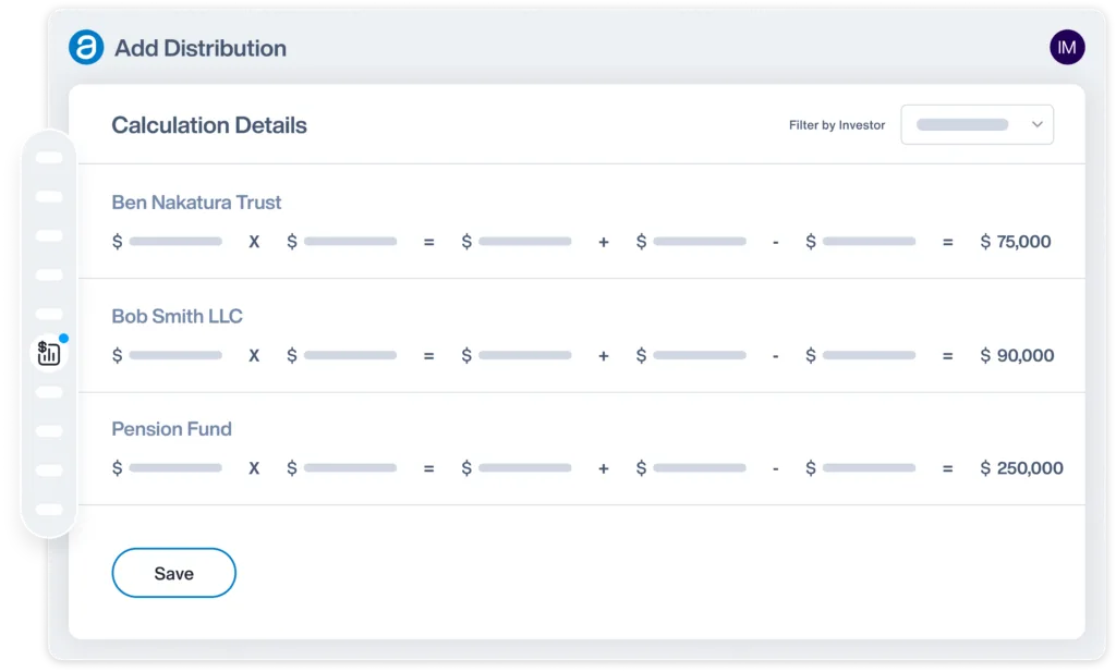 Appfolio waterfall distribution