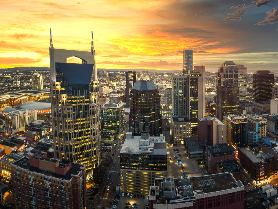 Office market downturn slashes values in downtown Nashville, triggering tax hikes and a shift in commercial real estate trends.
