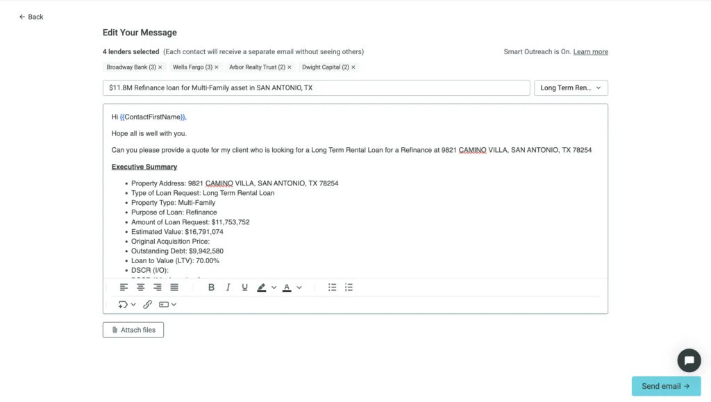 LoanBase automated outreach