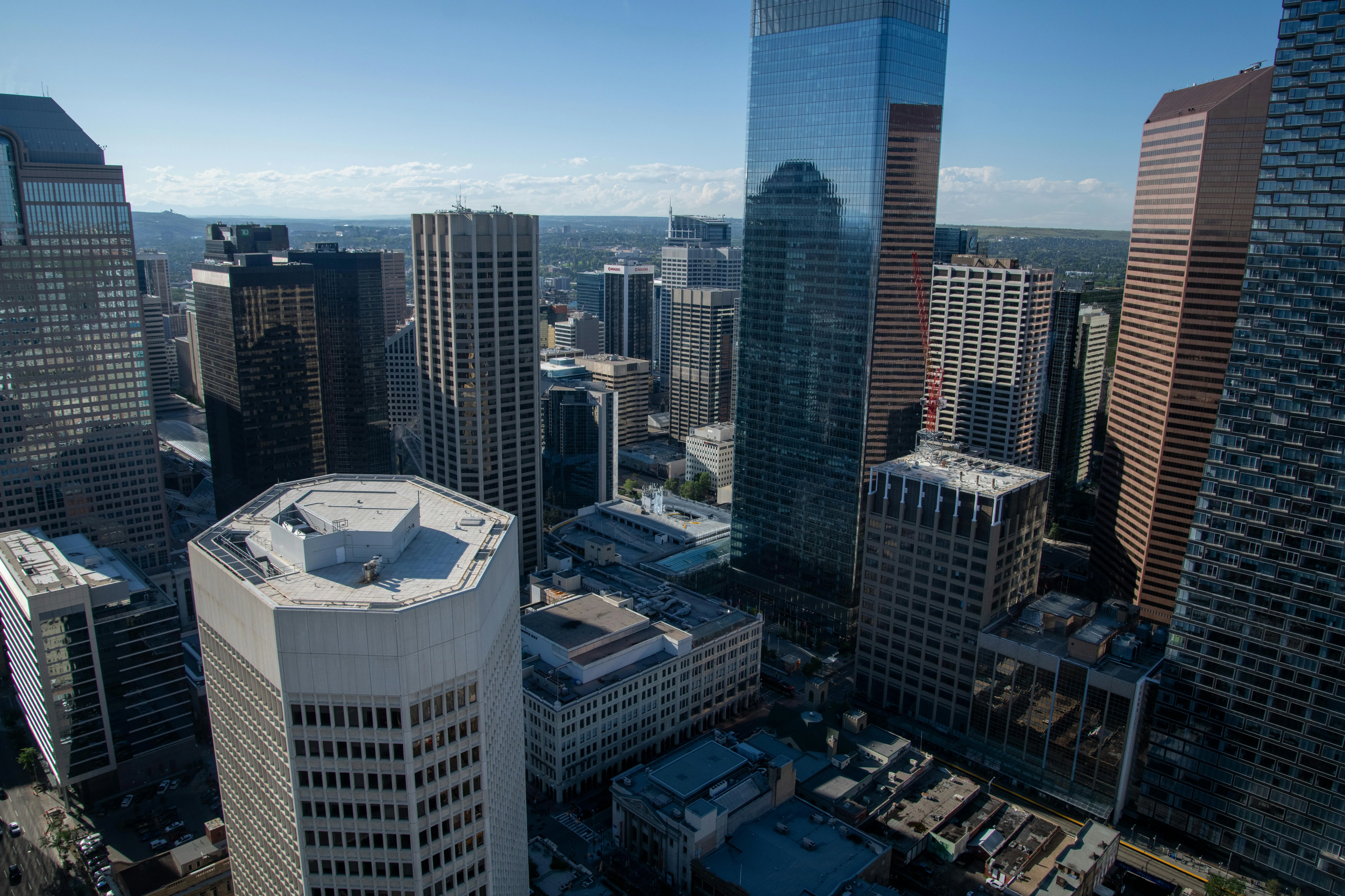 Commercial real estate prices rose in July for the first time in five months as institutional investors return to the market.