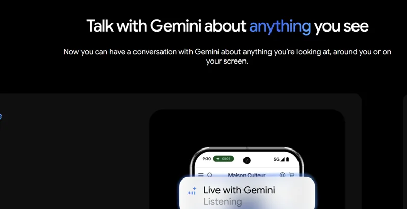 Gemini Live with Screen Sharing