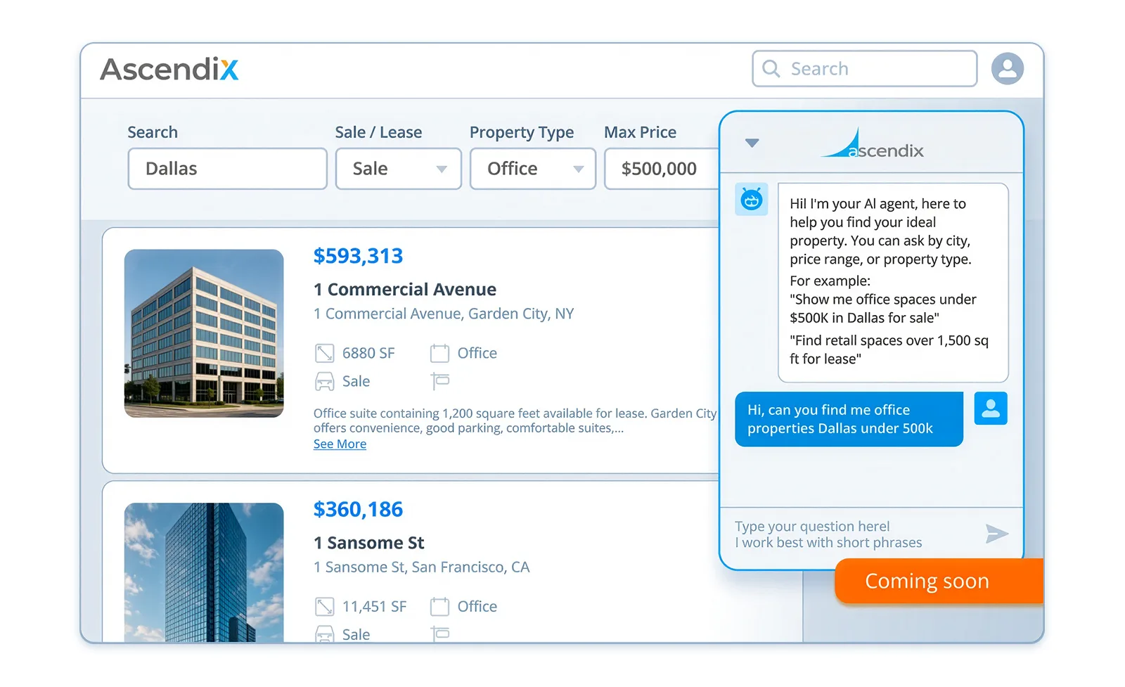 AscendixRE AI-powered data capture & search