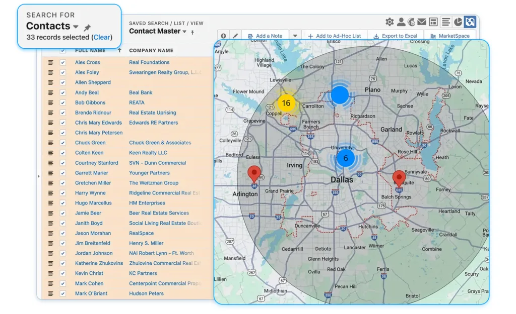 AscendixRE advanced search and mapping