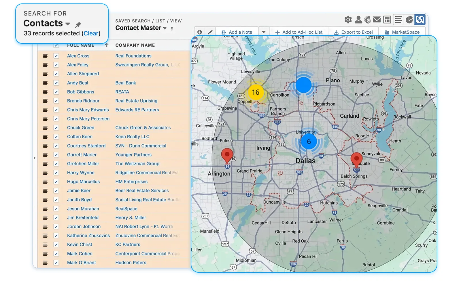 AscendixRE advanced search and mapping