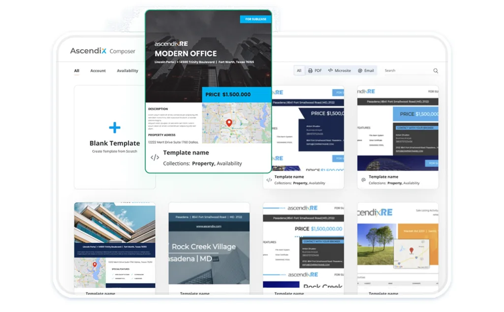 AscenndixRE publishing and report generation