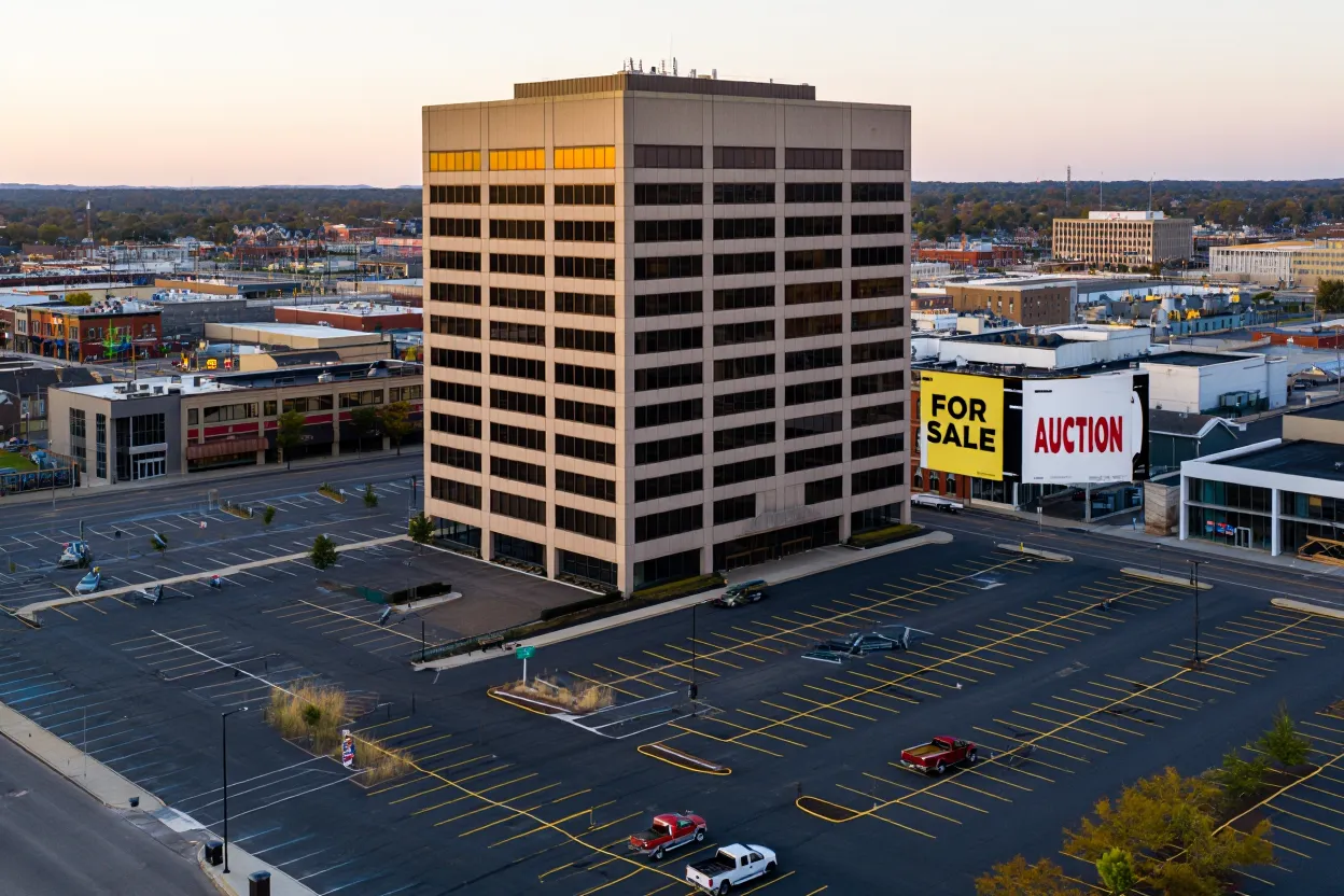 Office distress deepens as US assets sell at up to 90% discounts, opening the door for conversions and value plays in urban markets.