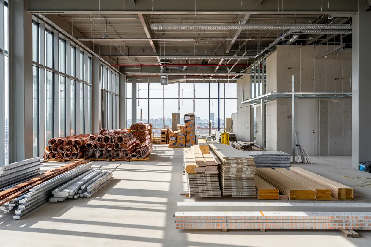 Fit-Out Costs rise 5% across the US despite a cooling construction market, driven by labor shortages and surging material prices.