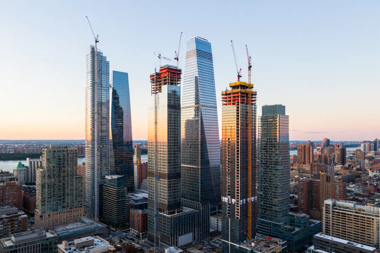 Multifamily filings in New York City hit a 12-year high, led by major projects in Hudson Yards and the Garment District.