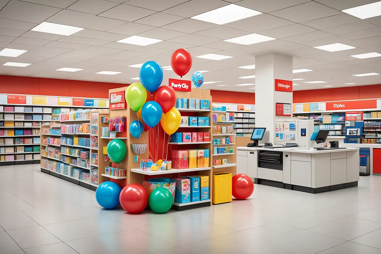 Party City supplies are now available at 700 Staples locations, marking the brand's retail return. Staples expands its one-stop offerings.