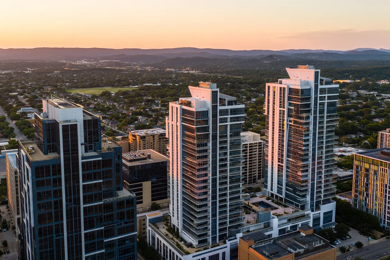 Luxury towers and suburban housing define Austin's skyline as rapid population growth and pandemic demand transform key development trends.