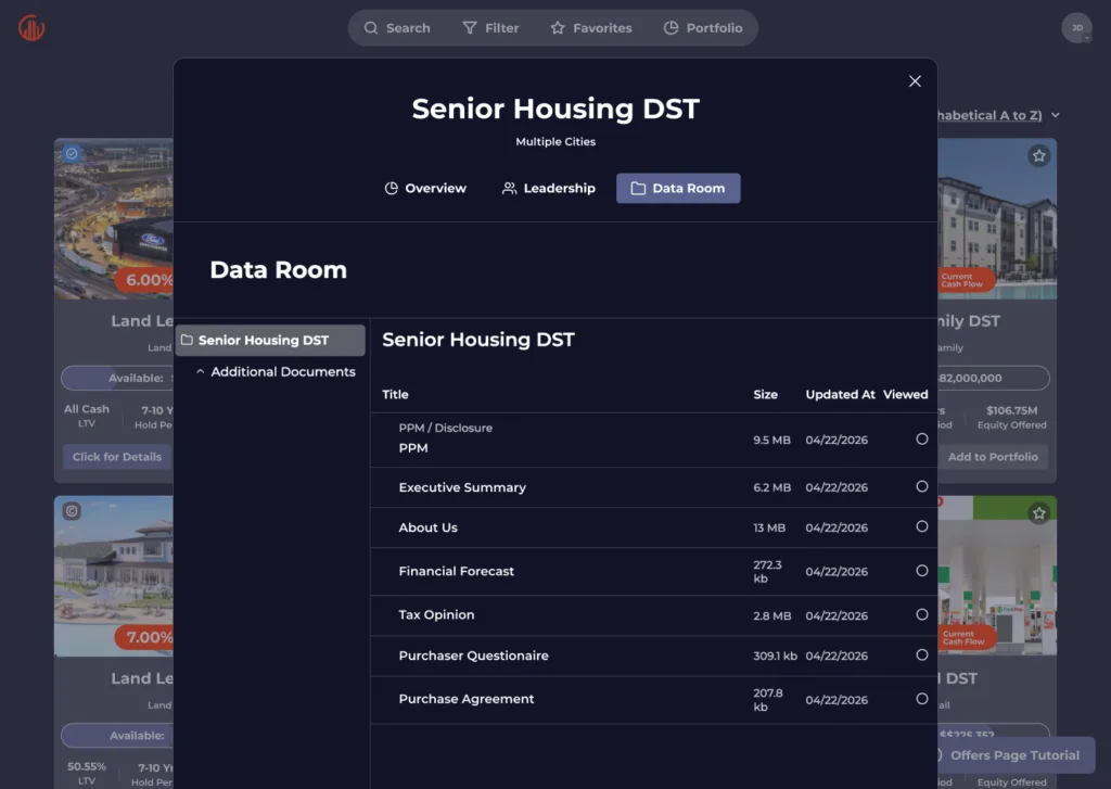 1031 crowdfunding Investment Data Rooms