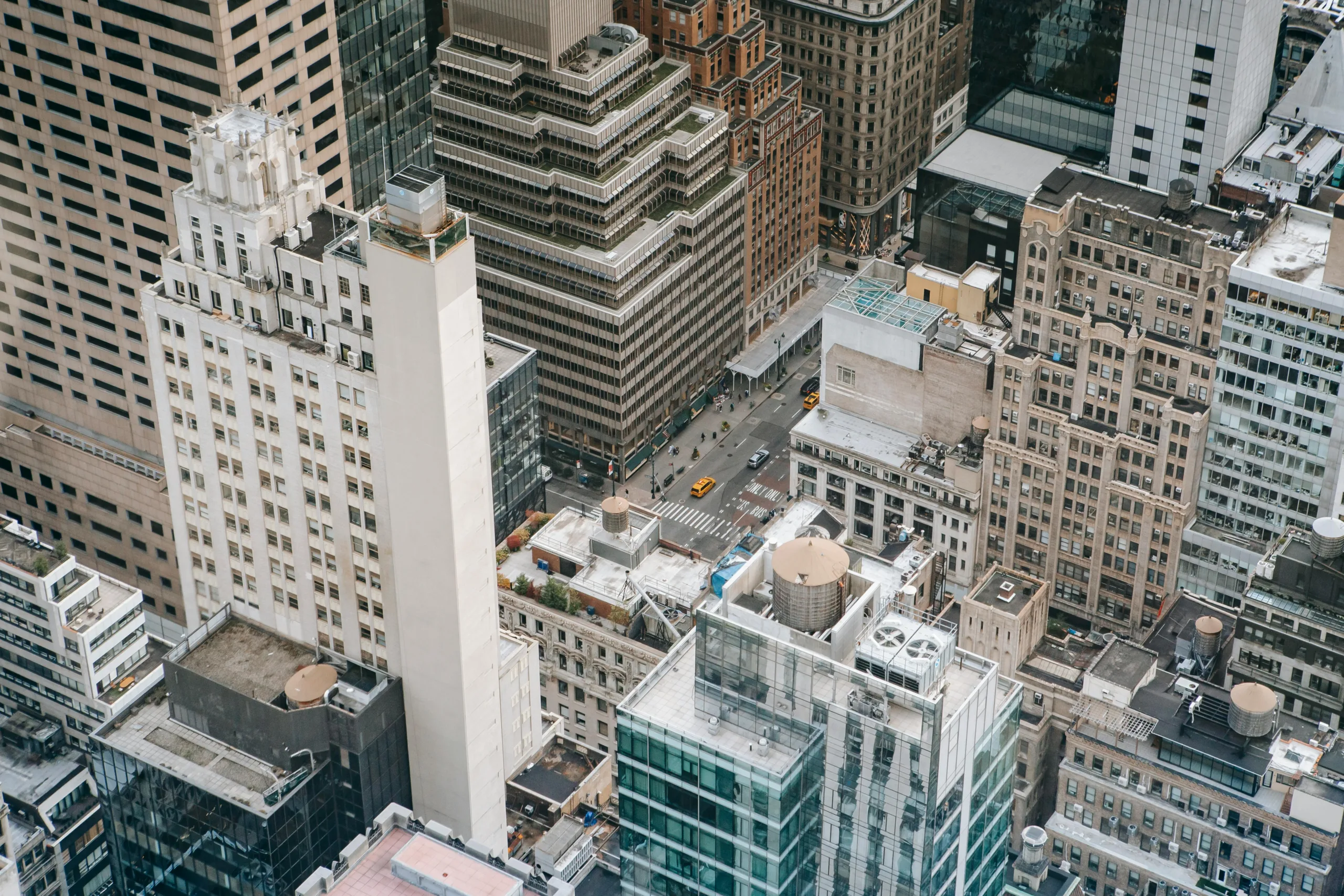 Meatpacking District Manhattan office building aerial