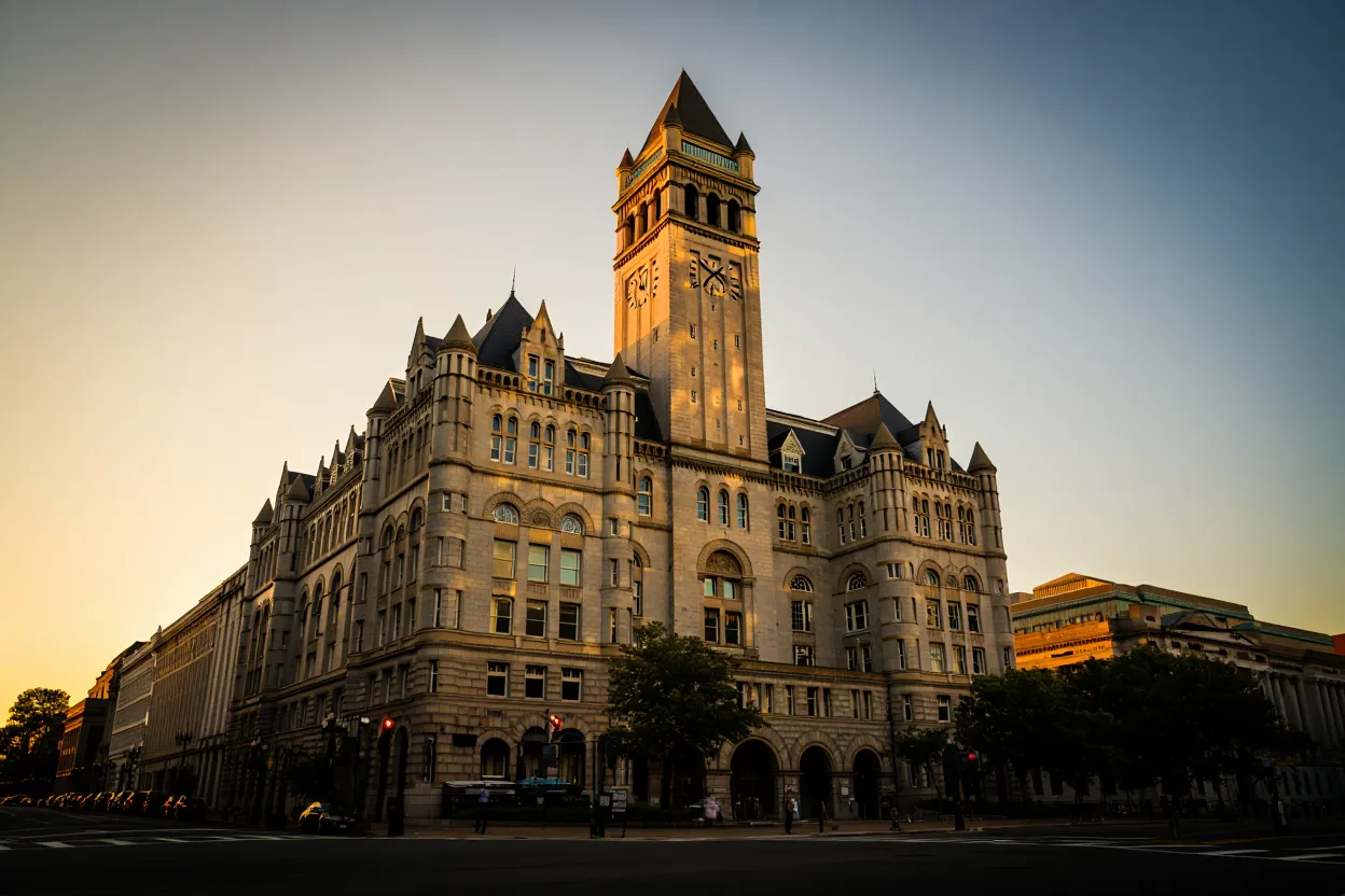 The Waldorf Astoria DC hotel and Old Post Office building sold to BDT & MSD Partners for $80M, making it a top acquisition target.
