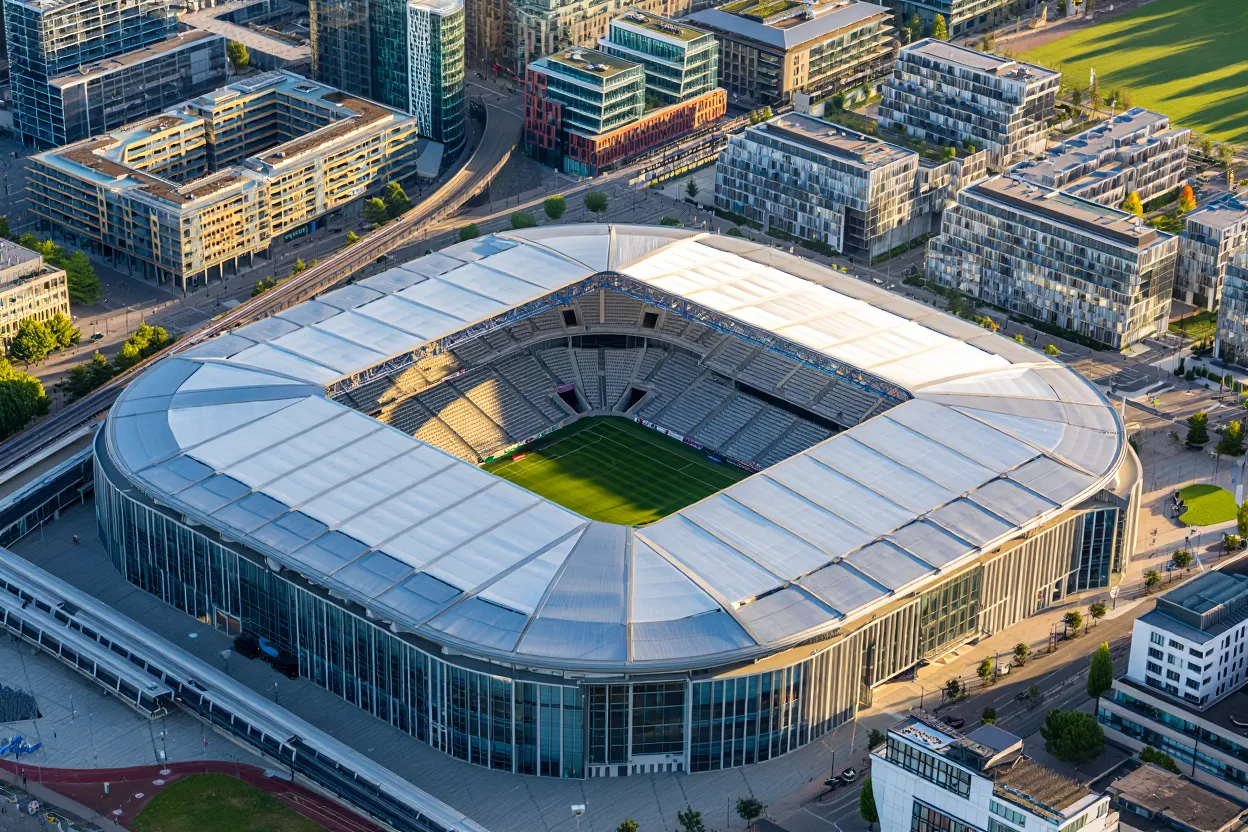 Urban stadiums hosting the 2026 World Cup in the US offer flexible work options with ample coworking spaces, but suburban venues lag behind.