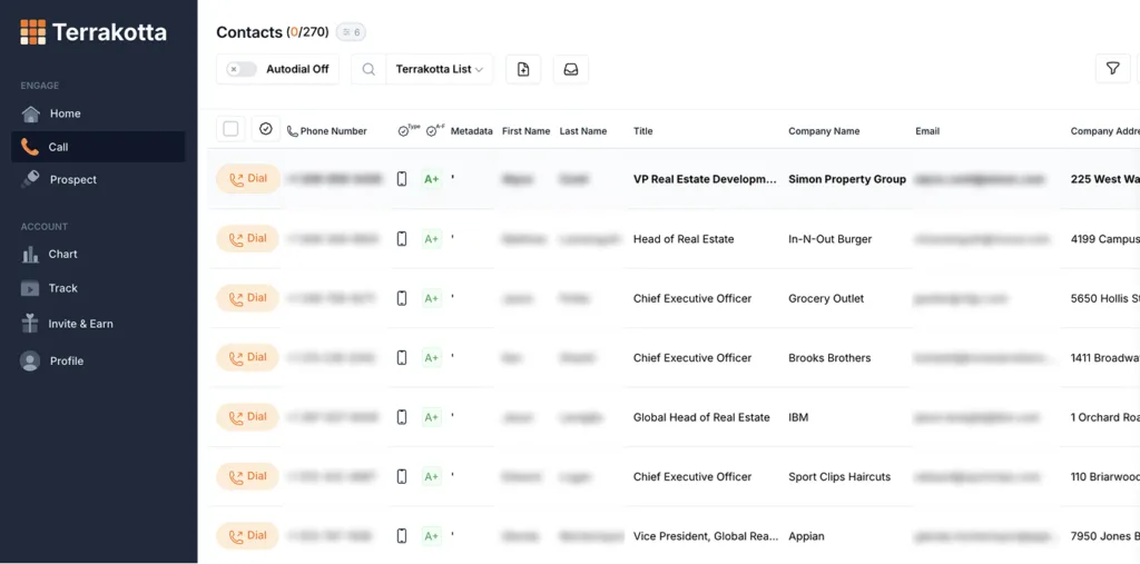 terrakotta ai contacts and dialer