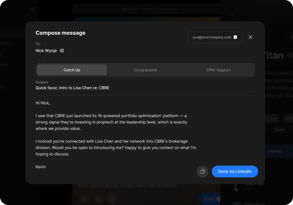 Ren's AI-Generated outreach email