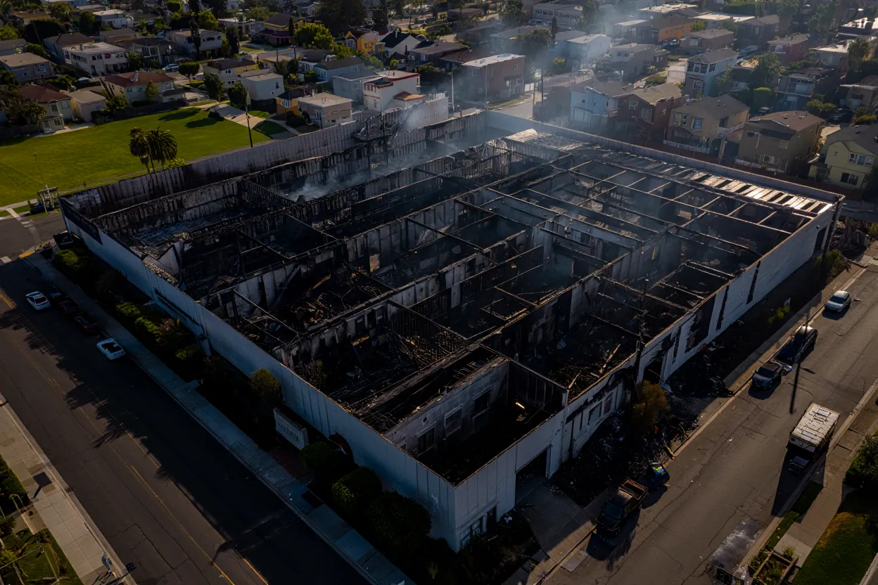 A $100M LA warehouse fire cleanup is fueling scrutiny and potential new restrictions on megawarehouses near homes.