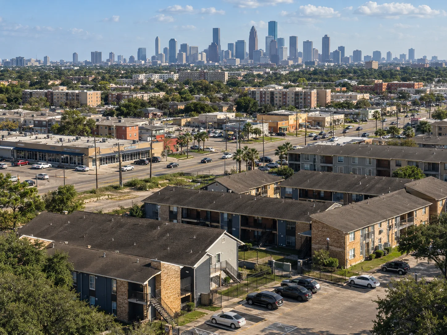 Houston population growth is slowing as immigration falls, pressuring housing, labor supply, development plans, and suburban expansion.