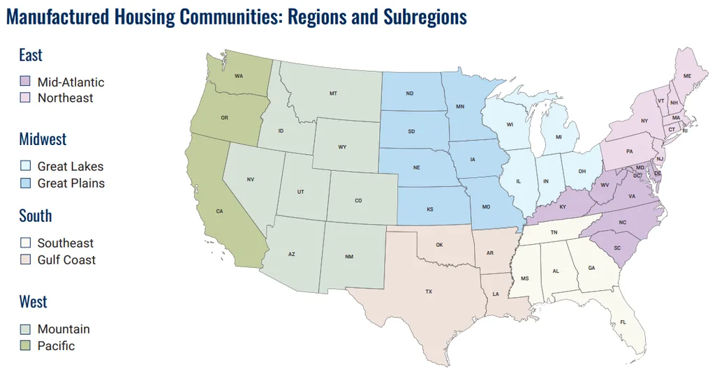 Manufactured Housing Communities: Regions and Subregions