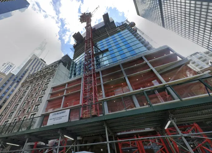 1710 Broadway under construction in April 2026
